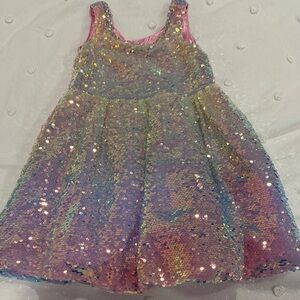 Lola + The Boys Rainbow Sequin Dance Dress